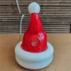 Glas Wasser Bong Dab Rig Weihnachtsmütze Shisha Geschenk 10MM Dewar Female Joint Rot Weiß Rohr Bongs Borocilicate Mini Rig Perc Craftbong