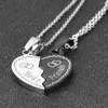 Pendant Necklaces One Pair Of Fashion Stainless Steel Love Heart Friendship Friend Gifts Women Men