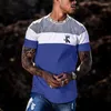 Hommes t-shirts chemise hommes été décontracté à manches courtes t-shirt vêtements Streetwear couronne Poker épissage impression graphique t-shirts hauts