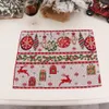 Kerst Placemats voor eettafel seizoensgebonden winter Xmas vakantie rustieke vintage Thanksgiving wasbare tafelmatten xbjk2210