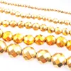 Wojiaer Gold Color Faceted Materiais de hematita Pedras de pedra de pedra para jóias DIY Fazendo acessórios de brinco 15 '' 2 3 4 6 8mm BL323