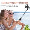 Selfie Monopods Fangtuosi bezprzewodowy bluetooth Stick Hold Shone Thone Holder Zniesiony przenośny mini statyw z Light Light Real Remote Shutter 221017