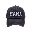 Mama Baseball Caps Alphabet Embroidered Ponytail Hats Outdoor Sunscreen Sports Peaked Adjustable Summer Horsetail Cap DE833