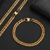 Mode Bijou Acier Inoxydable Collier Hommes Femmes Chaînes Collier Plaqué Or 18K 7/9mm 18-24 pouces