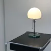 Lampes de table Lampe de chevet LED en verre design nordique pour chambre à coucher étude salon bureau lampe de nuit lumières uniques avec interrupteur à tirette