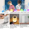Altoparlanti portatili Smart Touch Wireless Bluetooth Stopaker Player LED Colorful Night Light Table Support TF Card Aux con MIC 221014