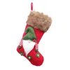 Meias de doces de estoque de Natal Meias de malha de malha de Natal Santa decora￧￣o Rudolph Stockings 3 Styles by Sea JNB16453