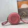 Dairesel Crossbody Bag Yuvarlak La Messenger Çanta Kadın Çanta Gerçek Deri Ayarlanabilir Omuz Kayışı Zinciri Dekorasyon Üst Sapta Zipper Açık Bayan Debriyaj