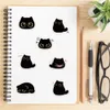 Förpackning med 40st Cartoon Black Cat Stickers No-Duplicate Waterproof Vinyl Sticker för bagage skateboard anteckningsbok vattenflaska bil dekaler barn leksaker