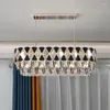 Ljuskronor K9 Crystal Chandelier Luxury vardagsrum Rektangul￤rt droppljus Dekorativ belysning LED Modernt mode