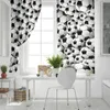 Curtain Soccer Balls Football Window Interior Valance Door Room Drape For Kitchen Living Bedroom Decoration Curtains