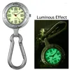 Relógios de bolso Luminous Quartz Watch Keychain For Men Women Fob Cadeir