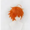 2022 Charming Synthetic Short Orange Animation Cosplay Straight Wig
