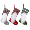 جوارب عيد الميلاد الجديدة Candy Socks Candys Bag Dollable Doll Sockss Sockss Plaid Children's Holiday Gift GCB16464