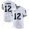 Maillots de football personnalisés NCAA Michigan Wolverines College Football Jersey Shea Patterson Dylan McCaffrey Zach Charbonnet Tom Brady Tarik Noir Nico Collins