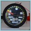 Boost Gauges 2 pouces 52mm voiture Turbo Boost jauge analogique en fibre de carbone visage 3030 Psi mètre fond blanc lumière goutte livraison 2022 Mob Dh6Zt