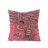 Домашние украшения льняная подушка корпус мультфильм живопись абстрактная граффити -квадратная крышка для подушки для гостиной