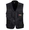 Men's Vests Spring And Autumn Men Vest Army Green Waistcoat Casual Multi-pocket Travel Or Work Wear Durable Plus Size