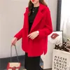 Fourrure pour femmes 2022 automne et hiver femmes Femme Faux vison velours manteau solide ample à manches longues épaissir chaud mode pardessus haut M230