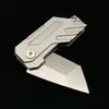 R1024 Flipper Folding Knife D2 Stone Wash Tanto Point Blade Stainless Steel Handle Outdoor Camping Hiking Small EDC Folder Knives Evlin7