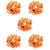 Decorative Flowers 5x Fall Leaf Garland Decor Leaves Hanging Wedding For Home Restaurant