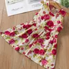 Girl Dresses Summer Girls Princess Dress Cotton Yellow Lemon Print Classic Casual Kids For Children Clothing 1-6Years