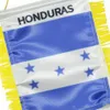 Honduras Fringy Window Hanging Flag 10x15 cm Double Face Mini Honduras Exchange Flags with Ventouse for Home Office Door Decor