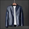 Men'S Jackets Mens Jackets Leather Jacket Bomber Motorcycle Men Biker Pu Baseball Plus Size 7Xl 2022 Fashion Causal Jaqueta Mascino Dhpcp