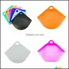 Storage Boxes Bins Fashion Portable Sile Mask Case Eco Friendly Dust Proof Face Shield Er Holder Mti Colour Gauze Storage Drop Deliv Dhcm4