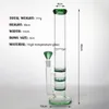 Super Glass Bong Hookah Water Pipes Honeycomb And Cyclone Leaf Three Layer Filtration Bongs Dab Rig Recycler Smoking Pipe 15.7" inches 18.8mm Bowl Joint