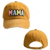 Mama Patch ricamo a colore solido berretto da baseball regolabile Donne lavate Snapback Dad Hat Fashion Sun Shade Truck Caps Caps Hats De833