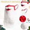 Cycling Caps Masks 2022 New Motorcyc Helmet Christmas Hat Santa Claus Beard Face Mask Funny Protective Dust-proof Cover Xmas Party Outdoor Decor L221014