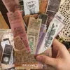 Presentförpackning 40 datorer Vintage Universe Planet Long Strip Stickers Diy Scrapbooking Material Junk Journal Handmased Supplies Craft Paper