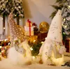 Gnomes Christmas Decorts مع LED LED Plush Doll Tabletop الحلي الشتوية Decor Decor GCB16420