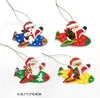 Resina Decora￧￵es de Natal, ￡rvore de Natal pendurada pingentes de desenho animado fofo Snonman Santa Claus