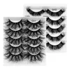 Handmade Reusable Curly False Eyelashes Naturally Soft and Delicate Multilayer Thick Mink Fake Lashes Lengthening Eyelash Extensions Makeup DHL
