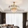 Chandeliers Modern Crystal Chandelier Lighting For Living Dining Luxury Bedroom Round Gold Lamps Design Led Home