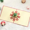 Biglietti d'auguri di Natale ecologici Carta regalo pop-up fatta a mano 3D Invito per le feste di Natale RRC426