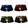 Sous-vêtements pour hommes Boxers Shorts Sexy Faux Cuir Culotte Serrée Boxer Trunks