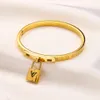 Dise￱adores de marca de lujo cartas de pulseras brazaletes 18k dorado chapado en 925 plateado bloqueo de acero inoxidable de acero inoxidable pulsador de pulsera para famosos regalos de joyer￭a para mujeres
