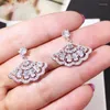 Backs Earrings GRACE JUN Micro Inlay CZ Fan Clip On No Piercing For Women Party Wedding Cuff Gorgeous Ear Bijoux