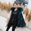 Płaszcze damskie okopy 2022 Yiwu Fresh Fashion Fur Lineer Parka Płaszcz Women z prawdziwymi