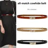 Cintos da marca de moda de luxo Trend Belt Belt feminino OL Couro All-Match Dress Troushers Simple Thin