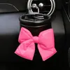 Auto -organisator Outlet Air Vent opbergdoos Leather Pink Bow Auto mobiele telefoon Holder Holder Bag Stowing Tidying Girls Interior Accessoires