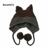 Beanieskull Caps BOMHCS OURS BONITOS BEANIE WINTER QUENTE 100% HATMADO MADO CATO 221014