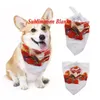 Vita bandanas husdjur hundkl￤der triangel hals halsduk sublimering tom diy polyester v￤rme￶verf￶ring tryck husdjur saliv handduk