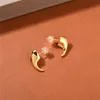 Ins Neue Minimalistische Stud Dreidimensionale Metall Herz Ohrringe Kalten Französisch Stil Einfache Frauen Street Fashion Schmuck Zubehör