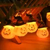 16.4ft 9.82ft 20LEDS Halloween String Light 3D Orange Pumpkin Lights Batterisidta semesterbelysningar för inomhusdekorationsdekorationer