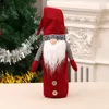 Décorations de Noël Gnomes Couvre-bouteilles de vin Fait à la main Suédois Tomte Gnome Toppers Décoratif