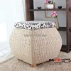 Clothing Storage Solid Wood Straw Stool Rattan Shoes Can Sit In The Adult Box Multifunctional Sofa